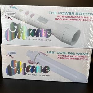 Mane 1.25" Curling Iron and The Power Bottom NEW Never used